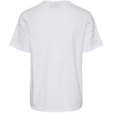 PIECES PIECES dame t-shirt PCRINE T-shirt Bright White PEARL ON SLEEVE