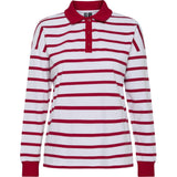 PIECES PIECES dame polo PCAMILIE Polo Bright White High risk red