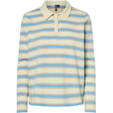 PIECES PIECES dame polo PCFRANKIE Polo Cloud Cream BLUE-SILVER MINK-WHITE