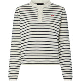 PIECES PIECES dame polo PCSENNA Polo Cloud Dancer Maritime Blue