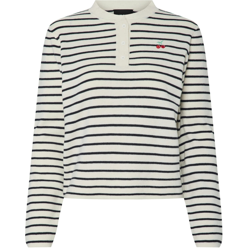 PIECES PIECES dame polo PCSENNA Polo Cloud Dancer Maritime Blue