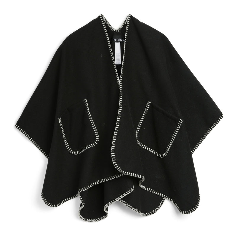 PIECES PIECES dame poncho PCNADJA Poncho Black