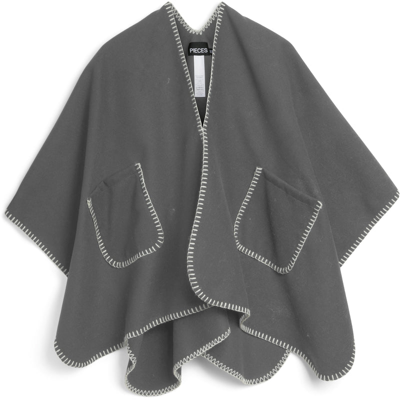 PIECES PIECES dame poncho PCNADJA Poncho Medium grey melange