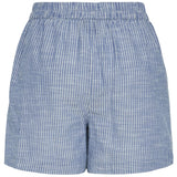 PIECES PIECES dame shorts PCAPIA Shorts Coronet Blue Stripes Bright white
