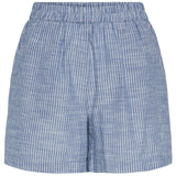 PIECES PIECES dame shorts PCAPIA Shorts Coronet Blue Stripes Bright white