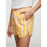 PIECES PIECES dame shorts PCLETTY Shorts Banana With stripes