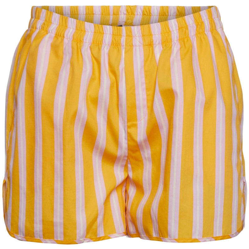 PIECES PIECES dame shorts PCLETTY Shorts Banana With stripes