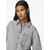 PIECES PIECES dame skjorte PCMAISIE Shirt Grey Denim