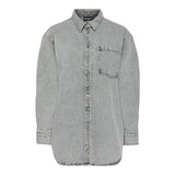 PIECES PIECES dame skjorte PCMAISIE Shirt Grey Denim