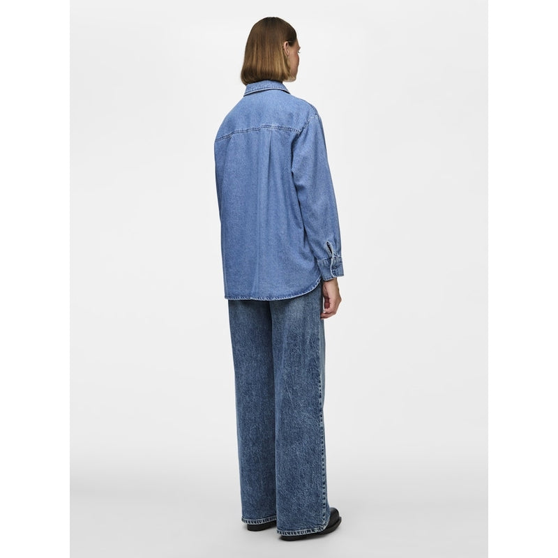 PIECES PIECES dame skjorte PCMAISIE Shirt Medium blue denim