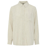 PIECES PIECES dame skjorte PCPIA Shirt Birch Detail MELANGE