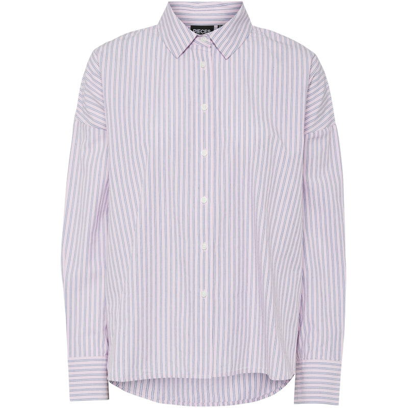 PIECES PIECES dame skjorte PCPIPPA Shirt Bonbon stripes