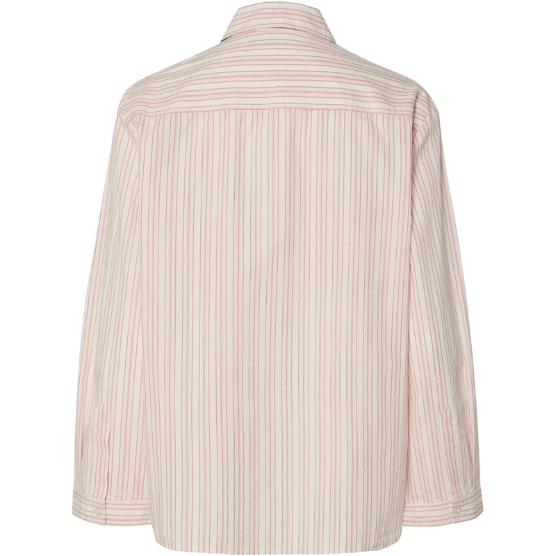 PIECES PIECES dame skjorte PCSULLE Shirt Cloud Dancer Stripes Pink Lemonade