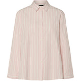 PIECES PIECES dame skjorte PCSULLE Shirt Cloud Dancer Stripes Pink Lemonade