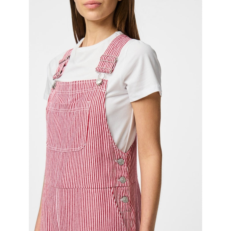 PIECES PIECES dame spencer heldragt PCALLO Pants Suit Salsa Cloud dancer stripes