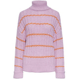 PIECES PIECES dame strik PCALEXANDRA Knit Pastel Lavender PERSIMMON ORANGE