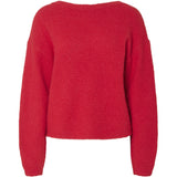 PIECES PIECES dame strik PCALLISON Knit High Risk Red Bow