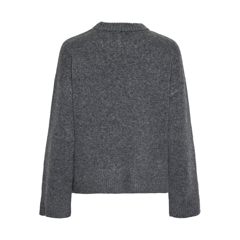 PIECES PIECES dame strik PCANA Knit Medium grey melange