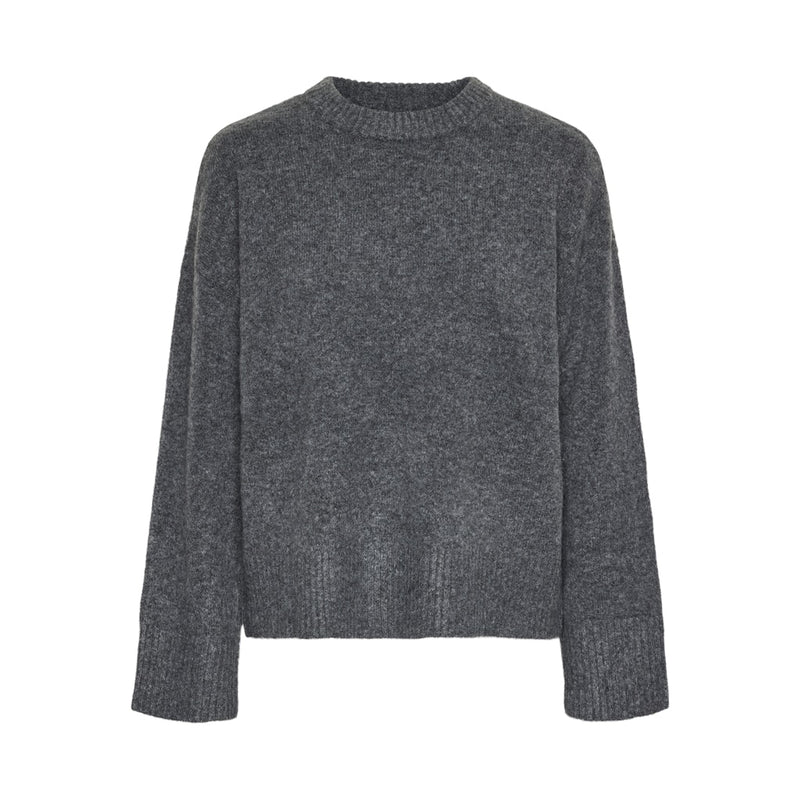 PIECES PIECES dame strik PCANA Knit Medium grey melange