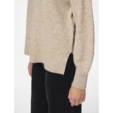 PIECES PIECES dame strik PCMALOU Knit Taupe Gray MELANGE