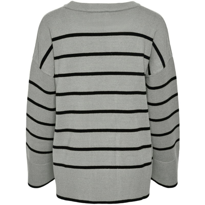 PIECES PIECES dame strik PCMATHILDE Knit Medium Grey Melange BLACK