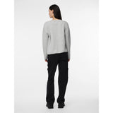 PIECES PIECES dame strik PCSILLY Restudsalg Light Grey Melange