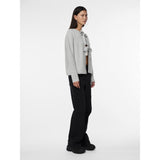 PIECES PIECES dame strik PCSILLY Restudsalg Light Grey Melange