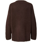 PIECES PIECES dame strik PCTINA Knit Hot Fudge Melange