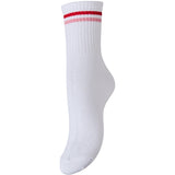 PIECES PIECES dame strømper PCSABINE Socks Bright White ADRENALINE RUSH-SEA P