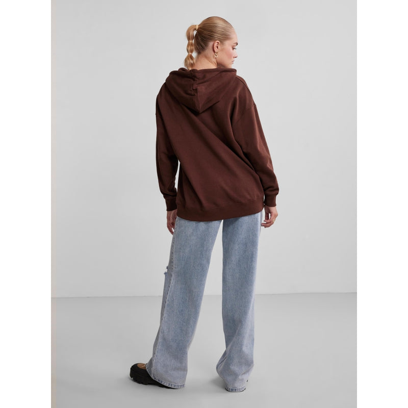 PIECES PIECES dame oversized hoodie PCCHILLI Restudsalg Chicory Coffee