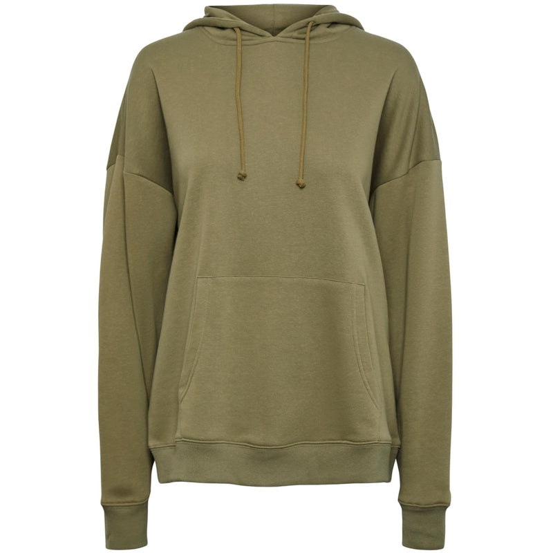 PIECES PIECES dame oversized hoodie PCCHILLI Sweatshirt Deep Lichen Green