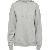 PIECES PIECES dame oversized hoodie PCCHILLI Sweatshirt Light Grey Melange
