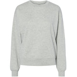 PIECES PIECES dame sweatshirt PCCHILLI Sweatshirt Light Grey Melange