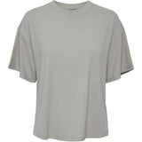 PIECES PIECES dame t-shirt PCKYLIE T-shirt Light Grey Melange