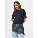 PIECES PIECES dame t-shirt PCMAVE T-shirt Black