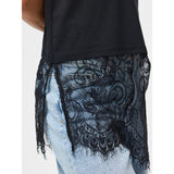 PIECES PIECES dame t-shirt PCMAVE T-shirt Black