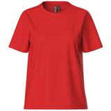 PIECES PIECES dame t-shirt PCRIA T-shirt Poppy Red