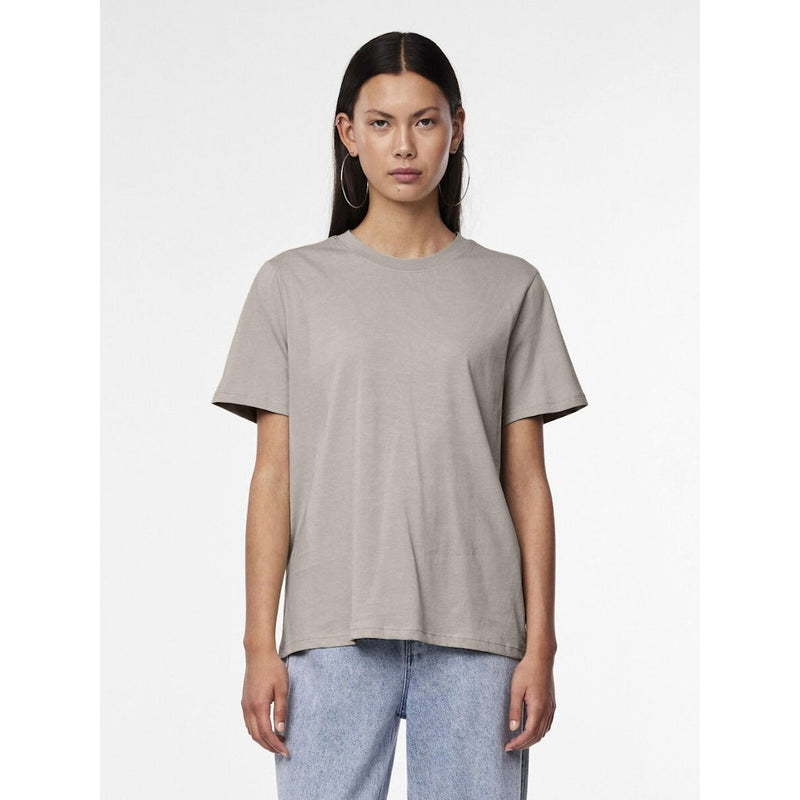 PIECES PIECES dame t-shirt PCRIA T-shirt Silver Gray