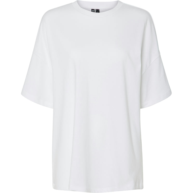 PIECES PIECES dame t-shirt PCAUNA T-shirt Bright White