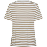 PIECES PIECES dame tee PCRIA T-shirt Silver Mink BRIGHT WHITE