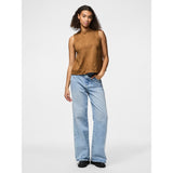 PIECES PIECES dame top PCJUNO Restudsalg Amber Brown