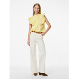 PIECES PIECES dame top PCSIKKA Restudsalg pale banana
