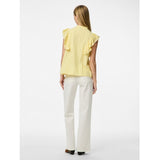 PIECES PIECES dame top PCSIKKA Restudsalg pale banana