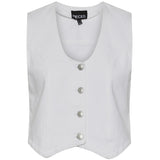 PIECES PIECES dame vest PCANNICA Vest Bright White