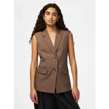 PIECES PIECES dame vest PCBLOSSOM Vest Coffee Quartz