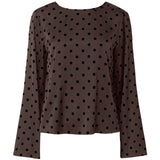 PIECES Pieces dame bluse PCJYTTA Restudsalg Hot Fudge