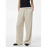 PIECES Pieces dame bukser PCPIA Pant Birch Stripes black