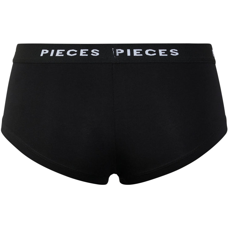 PIECES Pieces dame hipsters PCLOGO LADY 4-PACK Underwear Black