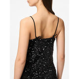 PIECES Pieces dame kjole PCKAM Dress Black Black sequins