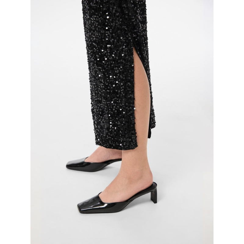 PIECES Pieces dame kjole PCKAM Dress Black Black sequins